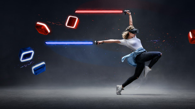 Beat Saber's designed for fun, but it will get your body moving.