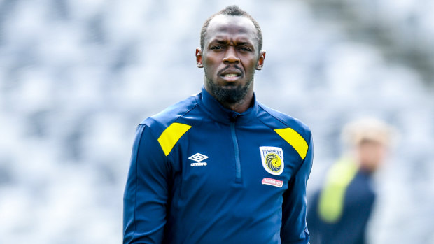 Debutant: Usain Bolt will get his first minutes as a Mariner on Friday night.