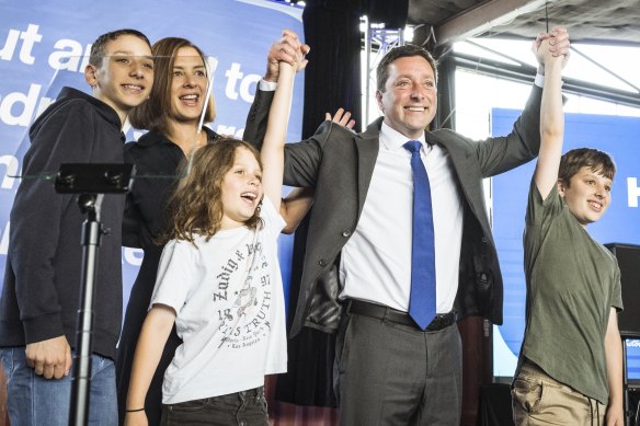 Guy and his family at the campaign launch.