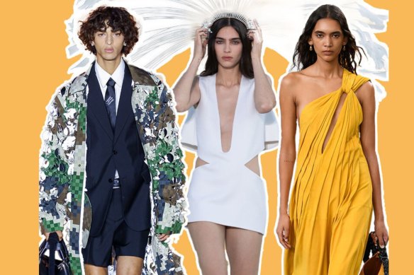 What can you wear to the Melbourne Cup? Short suits for men are allowed in the members (Louis Vuitton menswear 2024); Cut-outs and midriff dresses must not reveal the belly button (Valentino haute couture 2023; Chloe ready to wear 2024).