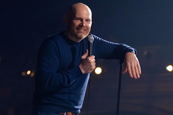 Bill Burr on stage for his one-hour stand-up special Drop Dead Years.