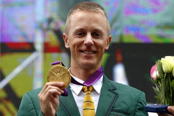 Better late than never: Jared Tallent was presented with a retrospective 50km walk gold medal.
