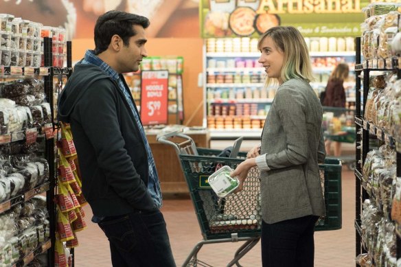 The Big Sick by Kumail Nanjiani, pictured with Zoe Kazan, put paid to the genre’s unspoken whites-only policy.