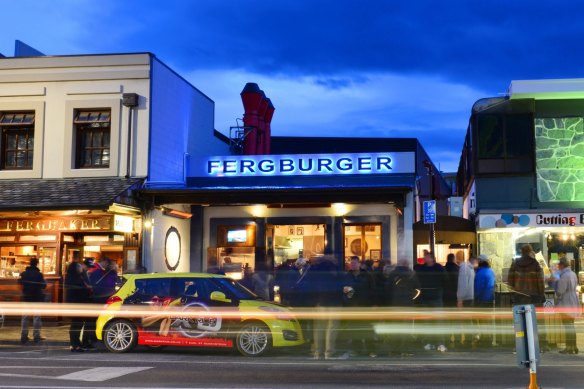 The hugely popular Fergburger in Queenstown. 