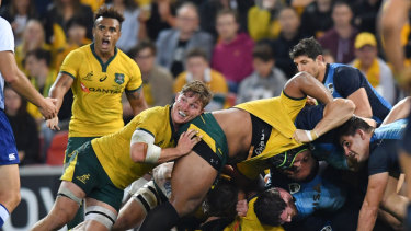 Bigger test to come: The Wallabies showed signs of improvement against Argentina.