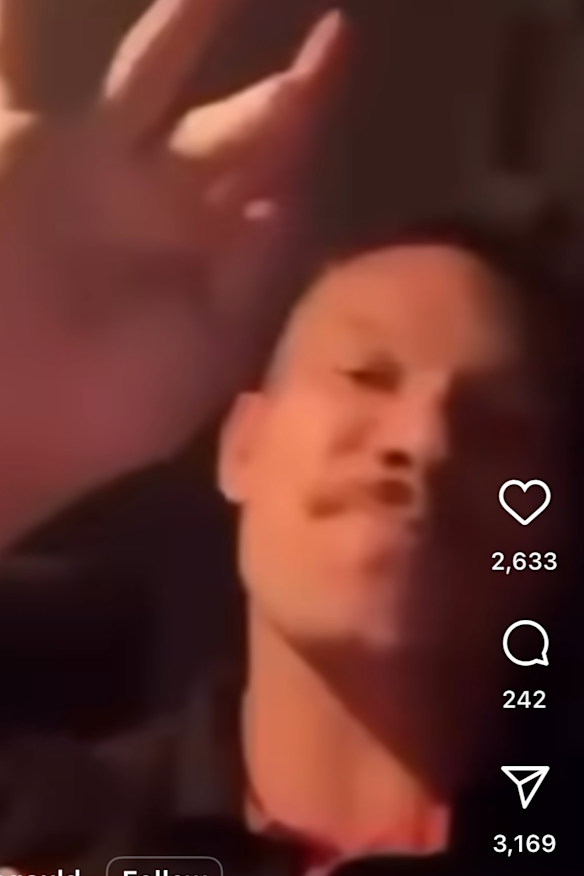 Brent Naden gives another “khawd″⁣ after the game.