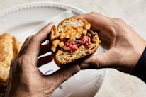 Loulou’s lunch-special steak frites encased in a baguette.