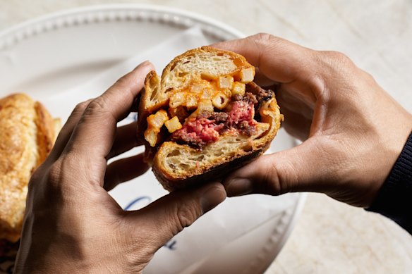 Loulou’s lunch-special steak frites encased in a baguette.