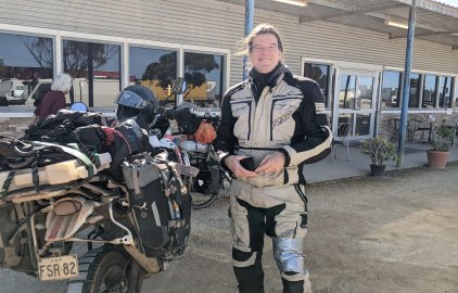 Anaesthetist Jonathon Riley rode from Sydney to Kalgoorlie to attend the Diggers and Dealers conference.