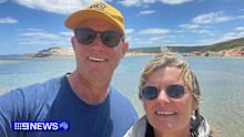 Jeremy and Gemma Cooper and two other crew were 250 nautical miles from Norfolk Island bound for New Zealand when the collision with a whale happened.
