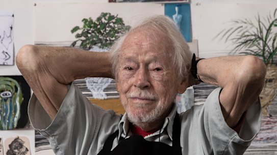 Guy Warren in his studio