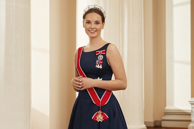 OSLO, NORWAY - JUNE 22: (FOR EDITORIAL USE ONLY) In this handout photo provided by the Royal Court, Princess Ingrid Alexandra is seen on the occasion of her 18th birthday at the Royal Court on June 16, 2022 in Oslo, Norway. (Photo by Ida Bjørvik - Handout/Getty Images)