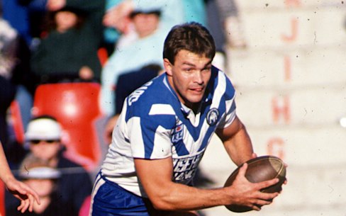 Paul Dunn in his playing days for the Bulldogs.