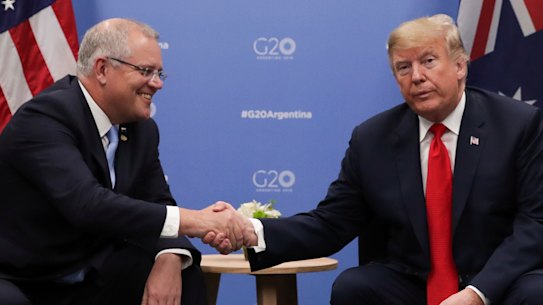 Donald Trump quizzes Scott Morrison on Liberal leadership spill during G20 meeting