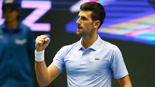 Novak Djokovic during the recent ATP 500 Astana Open.