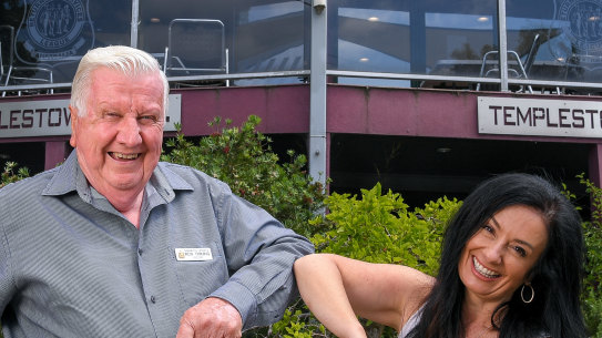 Templestowe RSL president Ron Twining and Manningham councillor Michelle Kleinert after the deal to buy the club.
