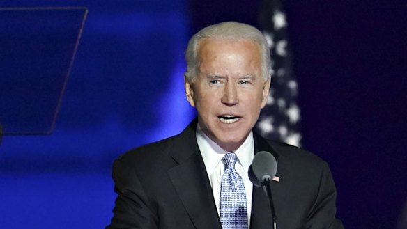 President-elect Joe Biden during his victory speech.