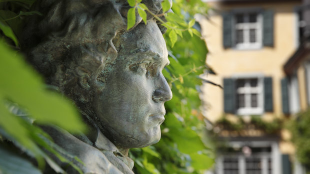 Beethoven statue in Bonn, the city of the composer's birth. This year marks his 250th birthday.