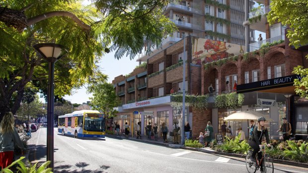 A digital render by Brisbane City Council of Sto<em></em>nes Corner shows the significant renewal plan. 