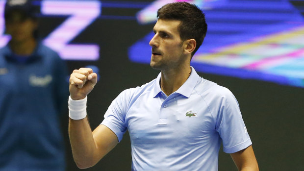 Novak Djokovic during the recent ATP 500 Astana Open.