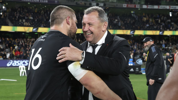 Ian Foster and Dane Coles after the two-point victory.