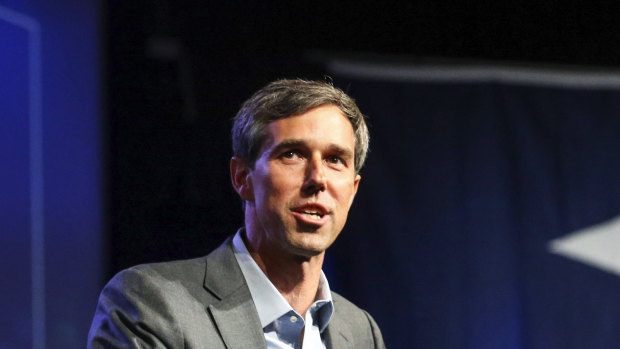 Beto O'Rourke, who is running for the US Senate, speaks during the general session at the Texas Democratic Convention in Fort Worth, Texas.