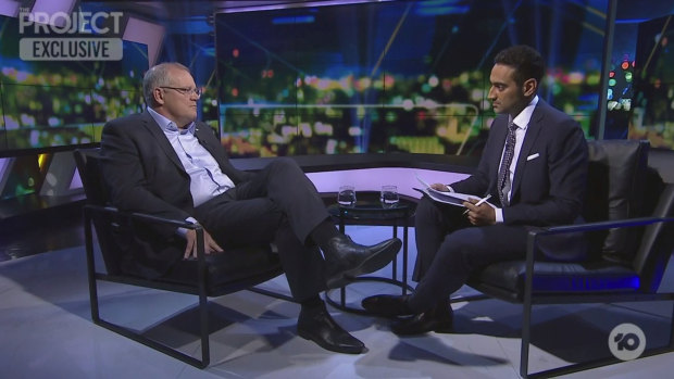 Scott Morrison defends his multicultural credentials to Waleed Aly during a tense interview on The Project.
