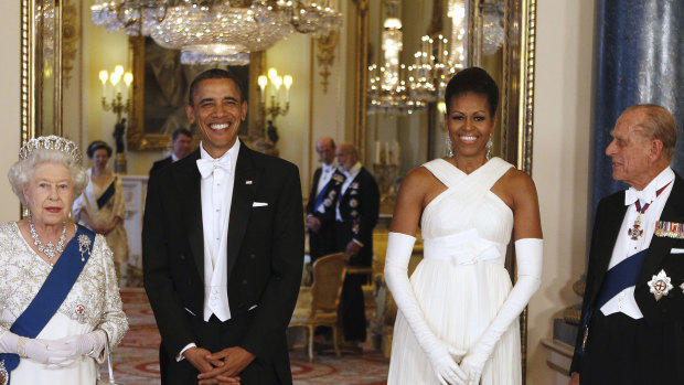 Then US president Barack Obama and first lady Michelle Obama got the full royal treatment from the Queen and Prince Philip during a 2011 visit.