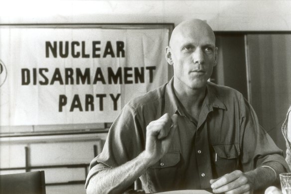 Peter Garrett would become a federal environment minister, but in the 1980s he was the front man for the Nuclear Disarmament Party.
