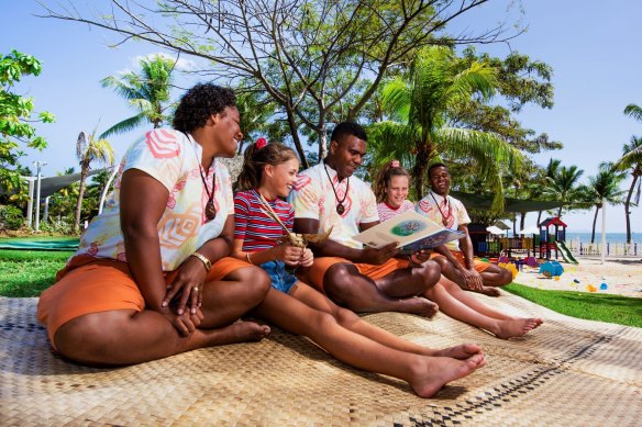 Fijians simply love children, even during reading time at Sofitel Fiji Resort and Spa.