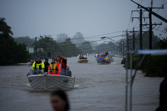 Severe flooding in Lismore in northern NSW on February 28.