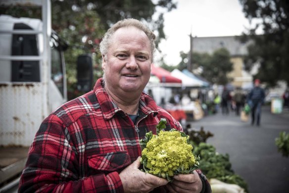 David Tatman from Spring Creek Organics is one of the stallholders returning to the farmers’ market at the Abbotsford Convent. 