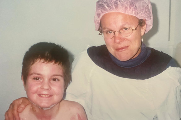 Michael Stubberfield, who survived burns surgery at age seven, then died four years later – Wood wants to know how the events may have been related.