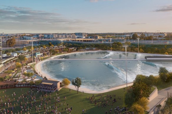 Artist’s impression of the Aventuur wave park in the City of Cockburn. 