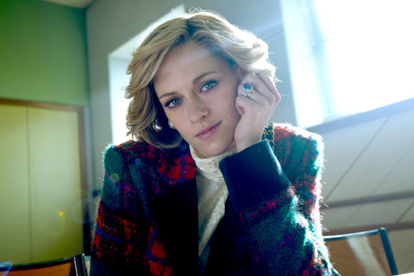 Kristen Stewart as Princess Diana in the Pablo Larrain film Spencer.