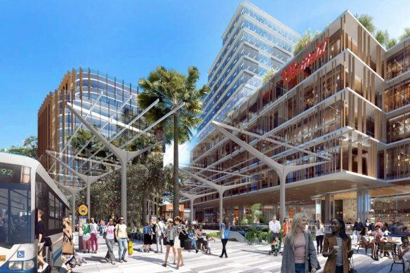An artist’s impression of the proposed redevelopment of Westfield Eastgardens.