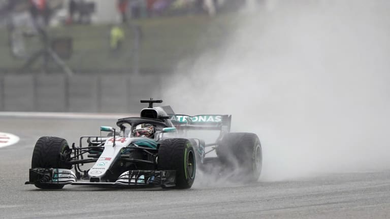 Mercedes driver Lewis Hamilton during practice in Austin in Austin, Texas.