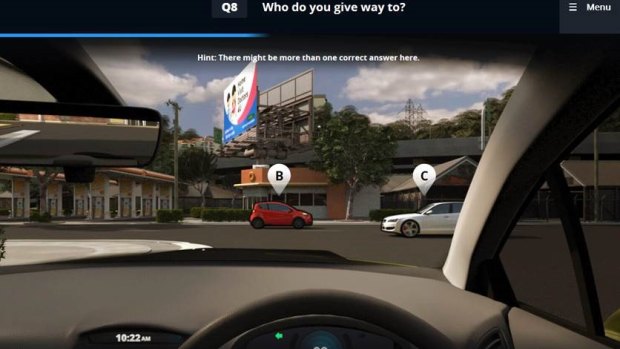 The PrepL test includes interactive questions and driver simulation tasks.
