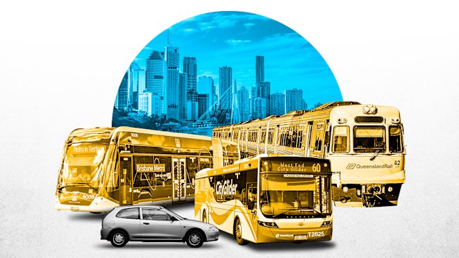 Analysis finds public transport often faster than driving across 72 Brisbane suburbs