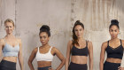 Sweat co-founder Kayla Itsines with the company’s yoga and barre fitness instructors. 