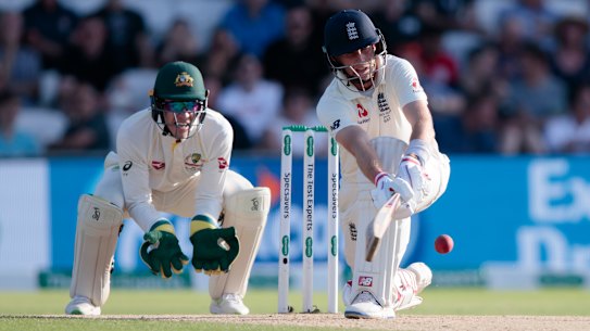 Joe Root takes charge as England dig in.