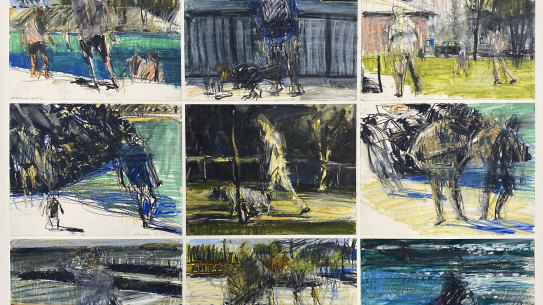 Euan Macleod’s winning entry in the Dobell Drawing Prize, Borderlands.