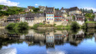 Riverside at Argentat, in the Dordogne region.