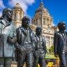 The Beatles statue in Pier Head of Liverpool created in Bronze by the sculptor Andy Edwards in year 2015. Located in the Liverpool Waterfront and donated by the Cavern Club. The placement was in the date of the 50 year anniversary of The Beatles last live concert in Liverpool xxEurovisionÃÂÃÂ Eurovision Liverpool UK coverÃÂÃÂ story ; text byÃÂÃÂ SteveÃÂÃÂ McKenna
cr:ÃÂÃÂ iStockÃÂÃÂ  (reuse permitted, noÃÂÃÂ syndication)ÃÂÃÂ 
