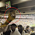 Food is thrown by a Hawthorn fan.
