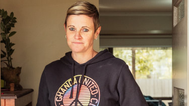Tanya Lynch, who evacuated her home from floods in Traralgon.