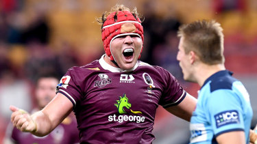 Queensland's Harry Wilson will start for the Wallabies on Sunday. 