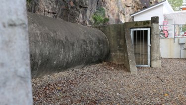 Part of the pipe air-raid shelter in the Howard Smith Wharves Precinct, which is the only one of its kind in Brisbane.