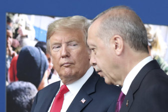 Donald Trump and Turkey's Recep Tayyip Erdogan pictured last year.