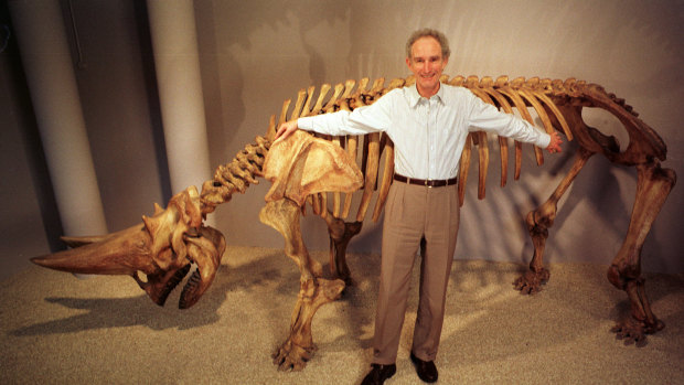 Sir Robert May, President of the Royal Society in the Natural History Museum, London, 2000.